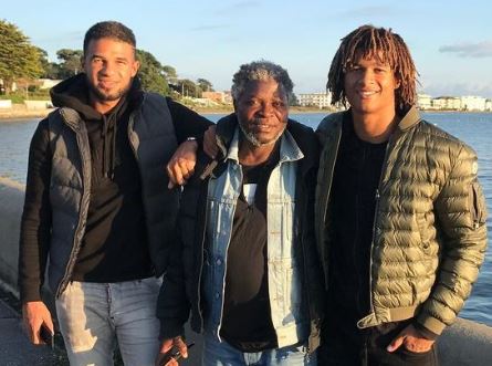 Moise Ake with his sons Nathan Ake and Cedric Ake